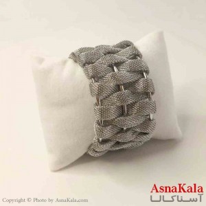 بنگل مینیمال دخترانه استیل مدل بافت کد DSB181088W