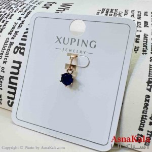 آویز ژوپینگ مینیمال دخترانه مدل نگینی آبی کد GNB161628W