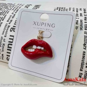 آویز ژوپینگ مینیمال دخترانه مدل لب  کد GNB161635W