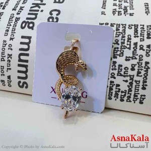 آویز ژوپینگ مینیمال دخترانه مدل نگینی کد GNB161644W