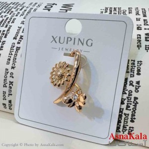 آویز ژوپینگ مینیمال دخترانه مدل گل طلایی کد GNB161645W