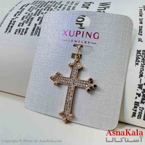 آویز ژوپینگ مینیمال دخترانه مدل صلیب نگینی کد GNB161655W