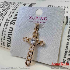 آویز ژوپینگ مینیمال دخترانه مدل صلیب نگینی کد GNB161658W