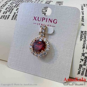 آویز ژوپینگ مینیمال دخترانه مدل نگینی قرمز کد GNB161667W