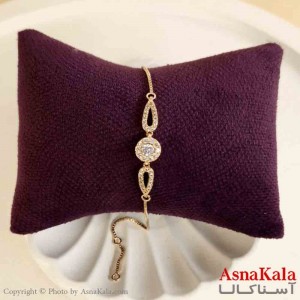 دستبند زنانه ژوپینگ پینترستی مدل نگینی کد DSB181096W