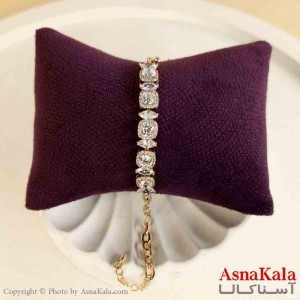 دستبند زنانه ژوپینگ پینترستی مدل نگین جواهری کد DSB181097W