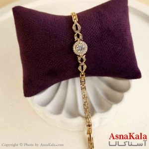 دستبند زنانه ژوپینگ پینترستی مدل نگینی کد DSB181105W