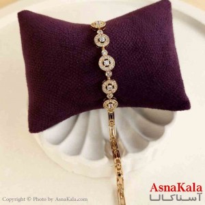 دستبند زنانه ژوپینگ پینترستی مدل گرد نگینی کد DSB181107W