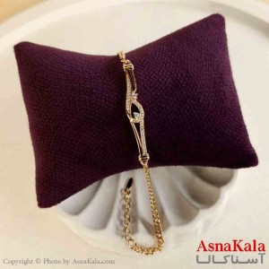دستبند زنانه ژوپینگ پینترستی مدل طلایی کد DSB181108W