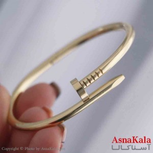 بنگل اسپرت استیل 316 مدل میخی طلایی کد DSB181136W