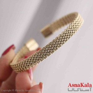 بنگل اسپرت استیل 316 مدل حصاری طلایی کد DSB181138W