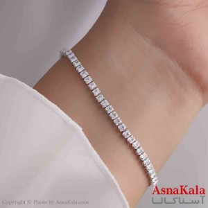 دستبند دخترانه پینترستی استیل مدل نگینی کد DSB181154W