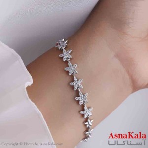 دستبند دخترانه پینترستی استیل مدل برف  کد DSB181158W