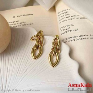 گوشواره استیل مینیمال زنانه مدل لوز خاص میخ نقره با آبکاری درجه یک کد GSH151622W