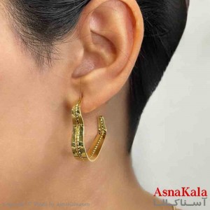 گوشواره دخترانه مینیمال قلب فشن رنگ طلایی کد GSH151662W