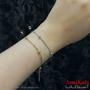 دستبند دخترانه پینترستی استیل مدل  زنجیری ماری و گوی کد DSB181181W