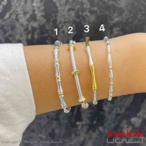 دستبند دخترانه پینترستی استیل مدل  زنجیری طرح استخونی  کد DSB181193W