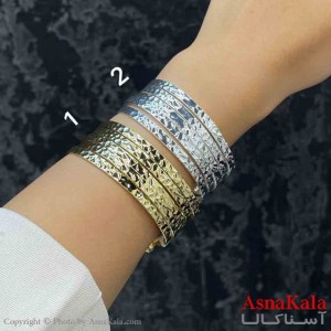 دستبند دخترانه پینترستی استیل آینه ای پهن  کد DSB181214W