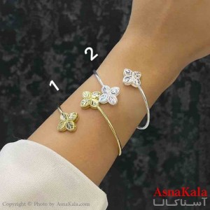 بنگل دخترانه پینترستی استیل  طرح ونکلیف برجسته کد DSB181280W