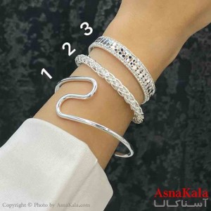 بنگل دخترانه پینترستی استیل  طرح منحنی و مدرن رنگ طلایی کد DSB181285W