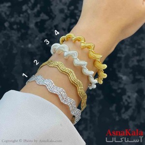 بنگل دخترانه پینترستی استیل طرح پیچ و موجدار مدرن کد DSB181294W