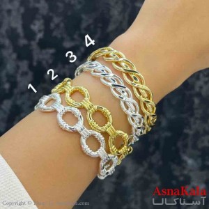 بنگل دخترانه پینترستی استیل  طرح کارتیر و پیچ مدرن کد DSB181304W