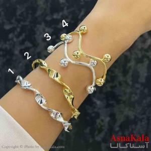 بنگل دخترانه پینترستی استیل  طرح آینه ای پیچ و گوی مدرن کد DSB181305W