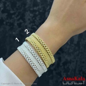 بنگل دخترانه پینترستی استیل  طرح نخودی پهن مدرن کد DSB181309W