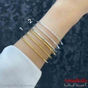 بنگل دخترانه پینترستی استیل  طرح سه لاین آینه ای مدرن کد DSB181311W