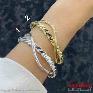 بنگل دخترانه پینترستی استیل  طرح پیچ موجدار مدرن کد DSB181312W