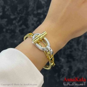 بنگل دخترانه پینترستی استیل  طرح مینمال هرمس دورنگ کد DSB181327W