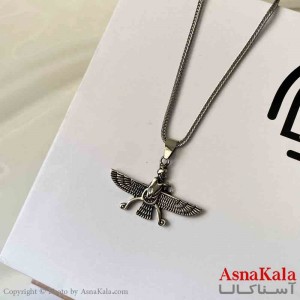 گردنبند اسپورت مدل فروهر ورشو رنگ نقره ای کد GNB161870W
