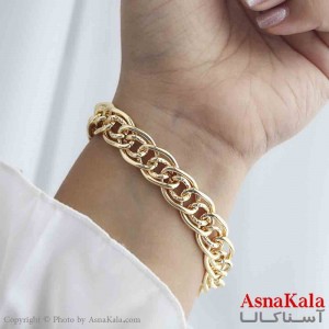 دستبند برنجی زنانه طلایی  کد dsb181442w