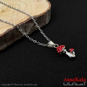 گردنبند قارچ دخترانه پینترستی استیل با زنجیر 45 سانتی متر کد GNB161905W