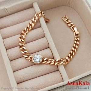 دستبند ژوپینگ کارتیر تک نگین طلایی کد DSB181474W