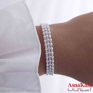 دستبند رادیوم مروارید نگیندار کد DSB181482W