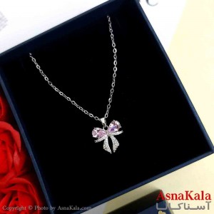 گردنبند جواهری نقره ای دخترانه استیل با طول 45 سانتی متر کد GNB161918W
