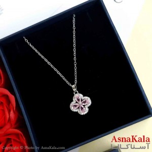گردنبند جواهری نقره ای دخترانه استیل با طول 45 سانتی متر کد GNB161919W