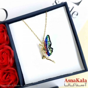 گردنبند فرشته جواهری دخترانه استیل با طول 45 سانتی متر کد GNB161924W