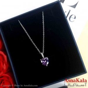 گردنبند جواهری نقره ای دخترانه استیل با طول 45 سانتی متر کد GNB161928W