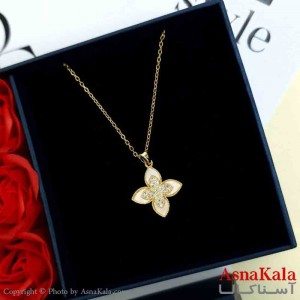 گردنبند طلایی دخترانه استیل با طول 45 سانتی متر کد GNB161997W