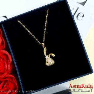 گردنبند خرگوش طلایی دخترانه استیل با طول 45 سانتی متر کد GNB162003W