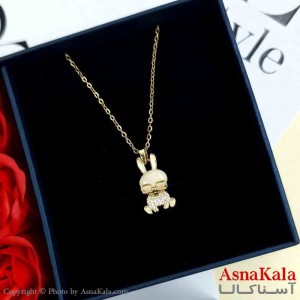 گردنبند خرگوش طلایی دخترانه استیل با طول 45 سانتی متر کد GNB162006W