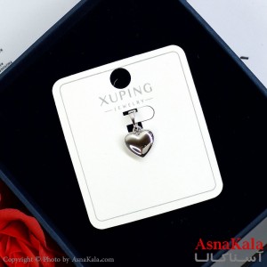 آویز قلب ژوپینگ دخترانه رنگ نقره ای کد GNB162048W