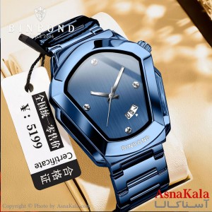ساعت مردانه بین باند بوگاتی مقاوم دربرابر آب، موتور کوارتز، دارای روزشمار کد WTCH11402W