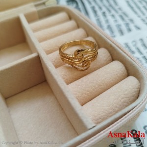 انگشتر زنانه تراش طلاروس رنگ ثابت طلایی ANG19898W