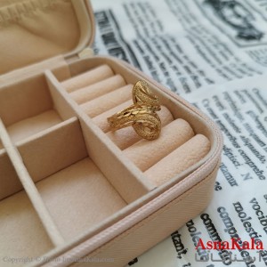 انگشتر زنانه تراش طلاروس طلایی