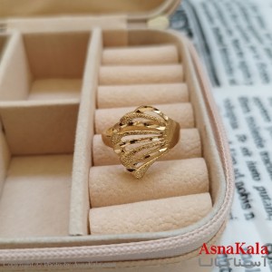 انگشتر زنانه تراش طلاروس رنگ ثابت طلایی ANG19909W