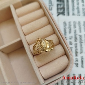 انگشتر زنانه تراش طلاروس رنگ ثابت طلایی ANG19915W
