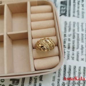 انگشتر زنانه تراش طلاروس رنگ ثابت طلایی ANG19920W